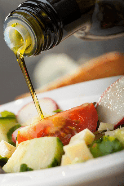 . ensalada con Aceite de Oliva Estancias Los Lagos